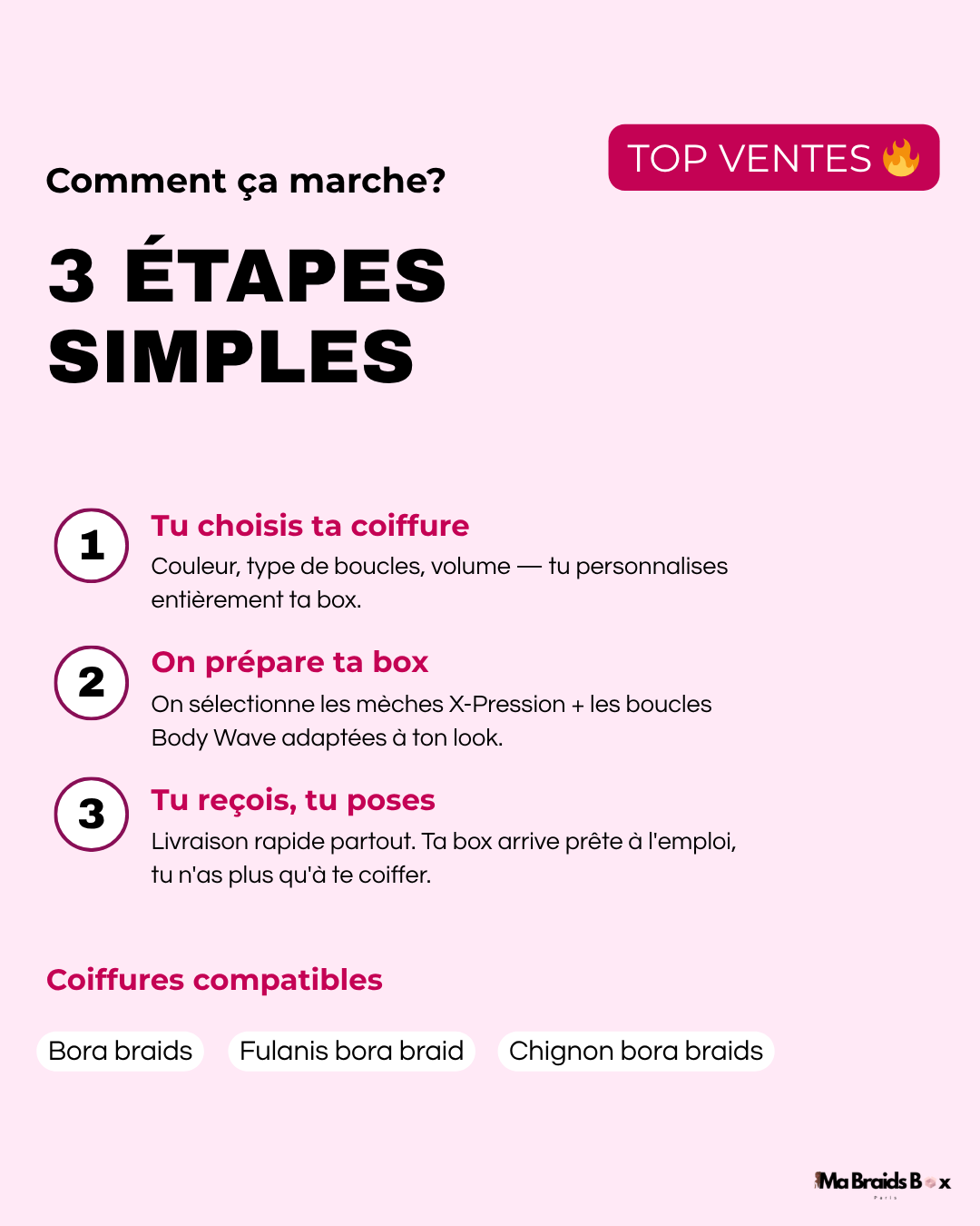 Box Bora Bora braids (Body wave) "TOP VENTES" 🔥