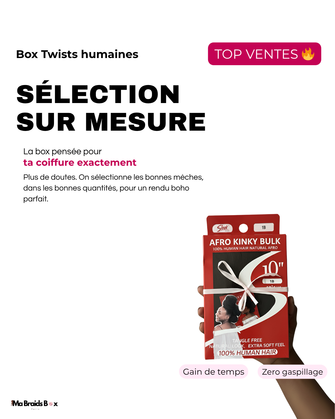 Box twists humaines (afro bulk)