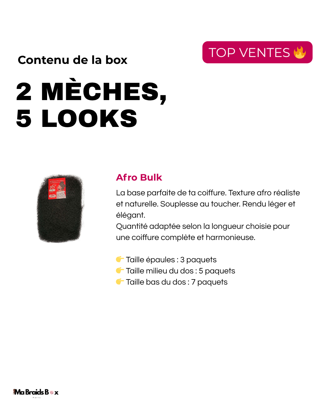Box twists humaines (afro bulk)