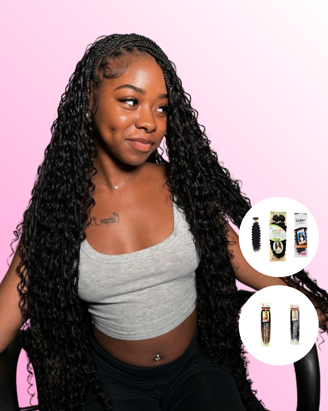 Box boho braids (Deep wave)"TOP VENTES" 🔥