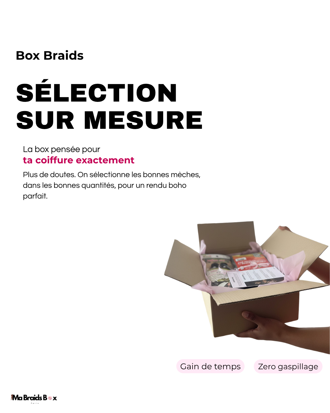 Box Braids( Braids, knotless braids, nattes collées, vanilles)