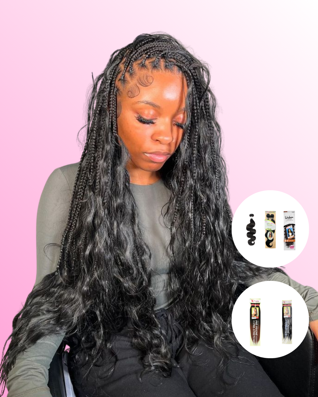 Box boho braids (Body wave)"TOP VENTES" 🔥